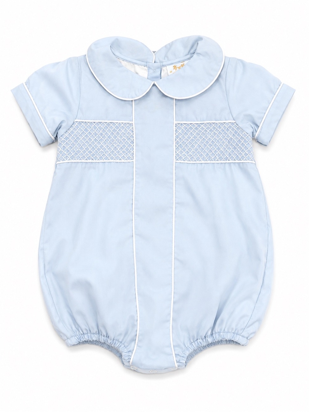 Classic Light Blue Peter Pan Collar Baby One-Piece Bodysuit